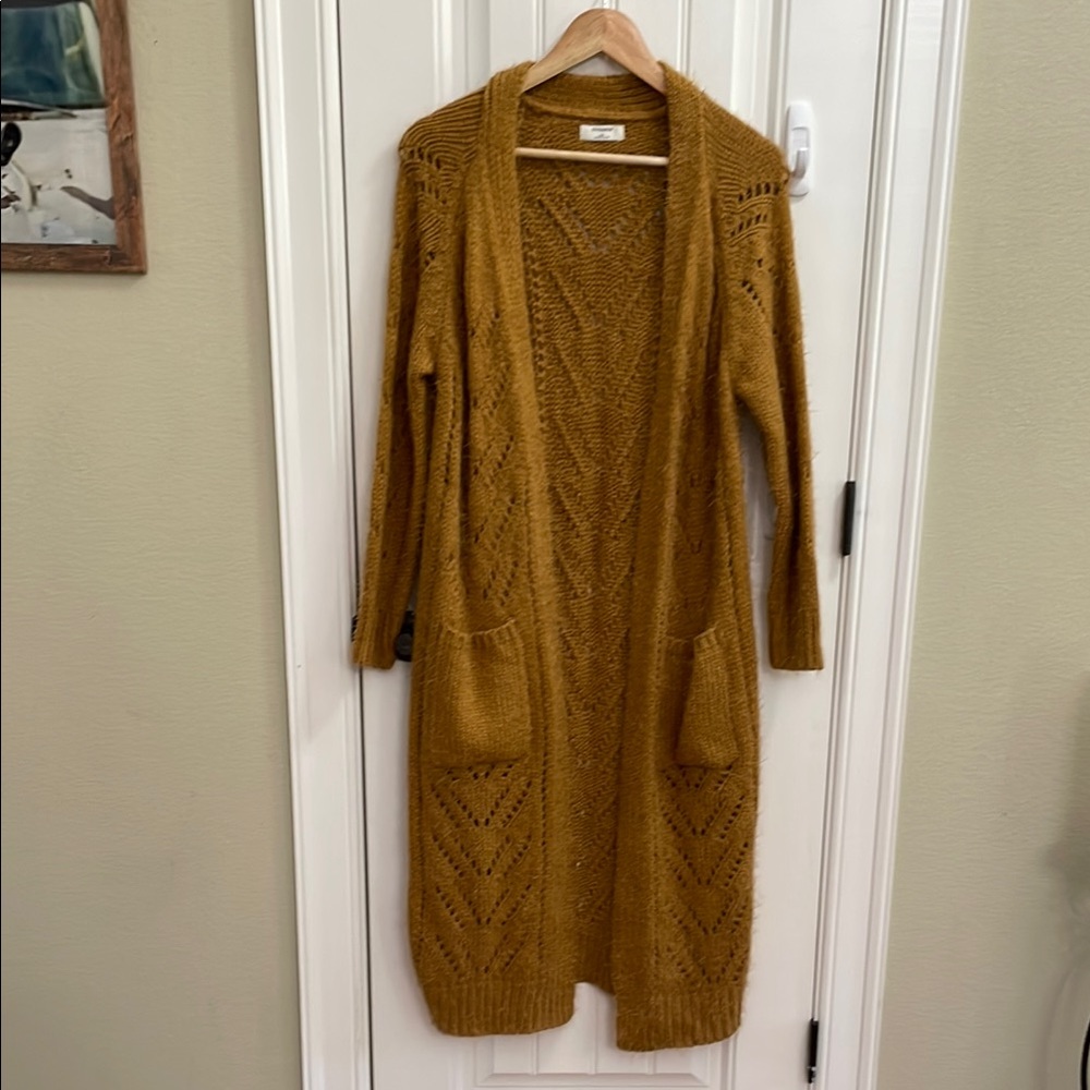 Thinkable Long Knit Open Front  Cardigan